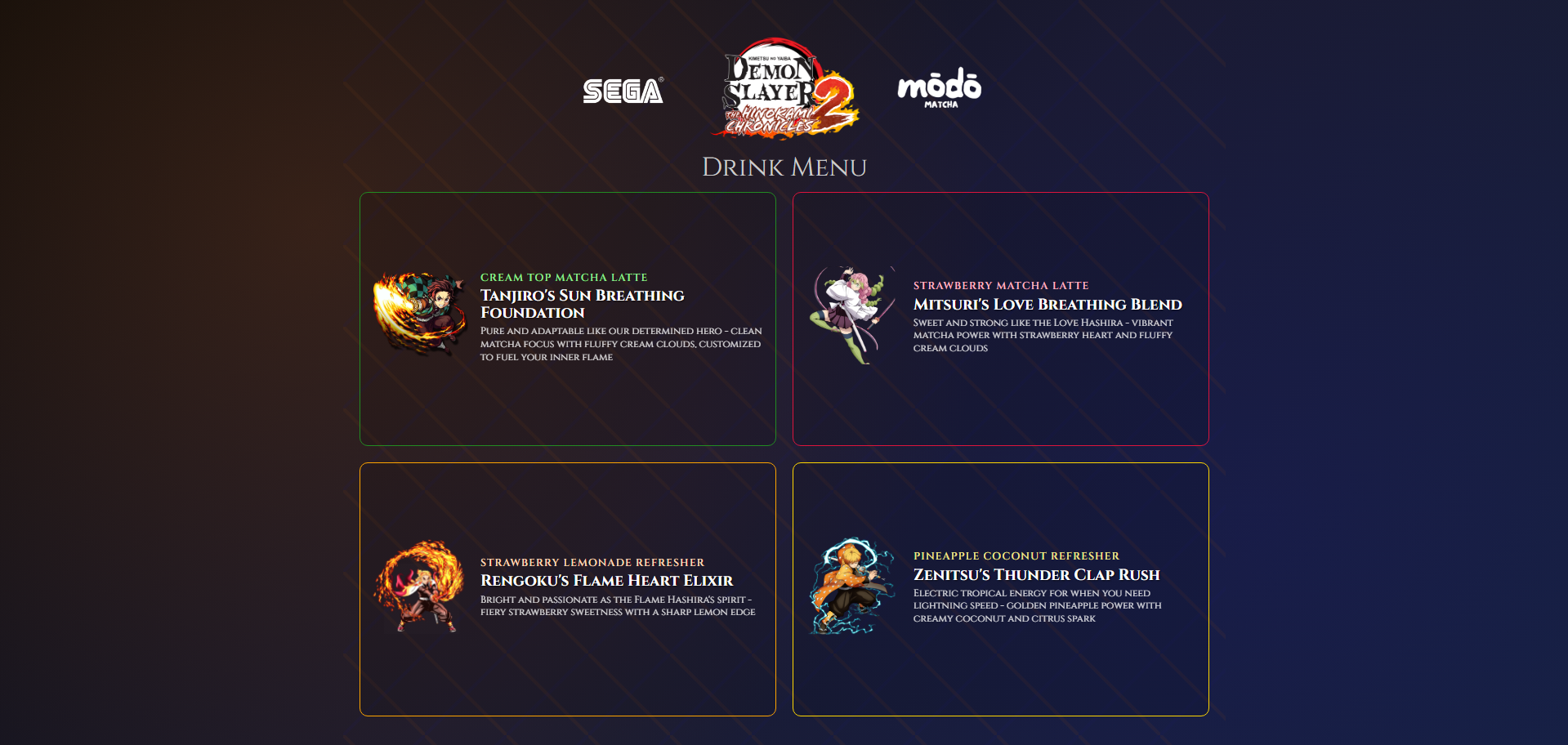 Modo Matcha × Sega KDS